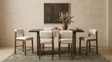 Tampa Furniture Outlet - Coaster - Decker 7-piece 70-inch Counter Height Dining Set Cream and Walnut - 193958WAL-S7B