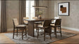 Tampa Furniture Outlet - Coaster - Decker 7-piece 70-inch Counter Height Dining Set Cream and Walnut - 193958WAL-S7D