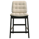 Redbridge Upholstered Counter Chair Cream and Black (Set of 2)