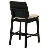 Redbridge Upholstered Counter Chair Cream and Black (Set of 2)