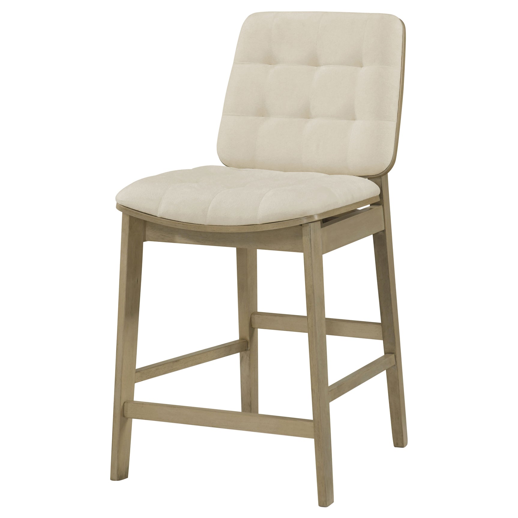 Redbridge Upholstered Counter Chair Cream and Natural Oak (Set of 2)