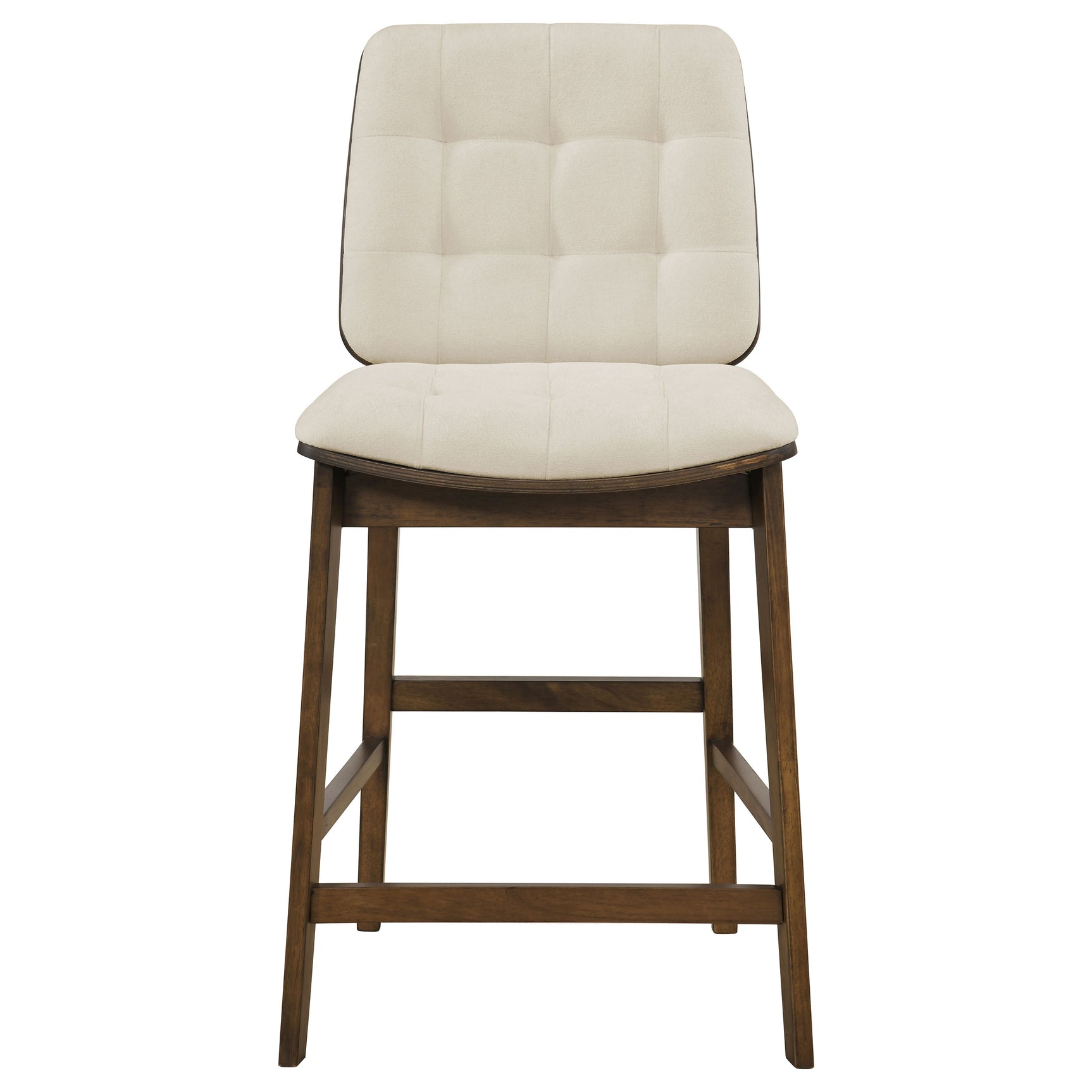 Redbridge Upholstered Counter Chair Cream and Walnut (Set of 2)