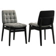 Tampa Furniture Outlet - Coaster - Redbridge Upholstered Side Chair Grey and Black (Set of 2) - 193962BLK