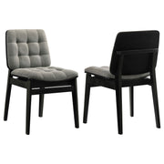 Tampa Furniture Outlet - Coaster - Redbridge Upholstered Side Chair Grey and Black (Set of 2) - 193962BLK