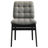 Redbridge Upholstered Side Chair Grey and Black (Set of 2)