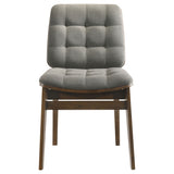 Redbridge Upholstered Side Chair Grey and Walnut (Set of 2)