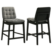 Tampa Furniture Outlet - Coaster - Redbridge Upholstered Counter Chair Grey and Black (Set of 2) - 193969BLK