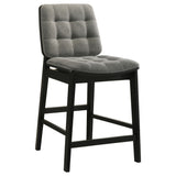 Redbridge Upholstered Counter Chair Grey and Black (Set of 2)