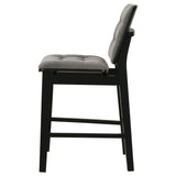 Redbridge Upholstered Counter Chair Grey and Black (Set of 2)
