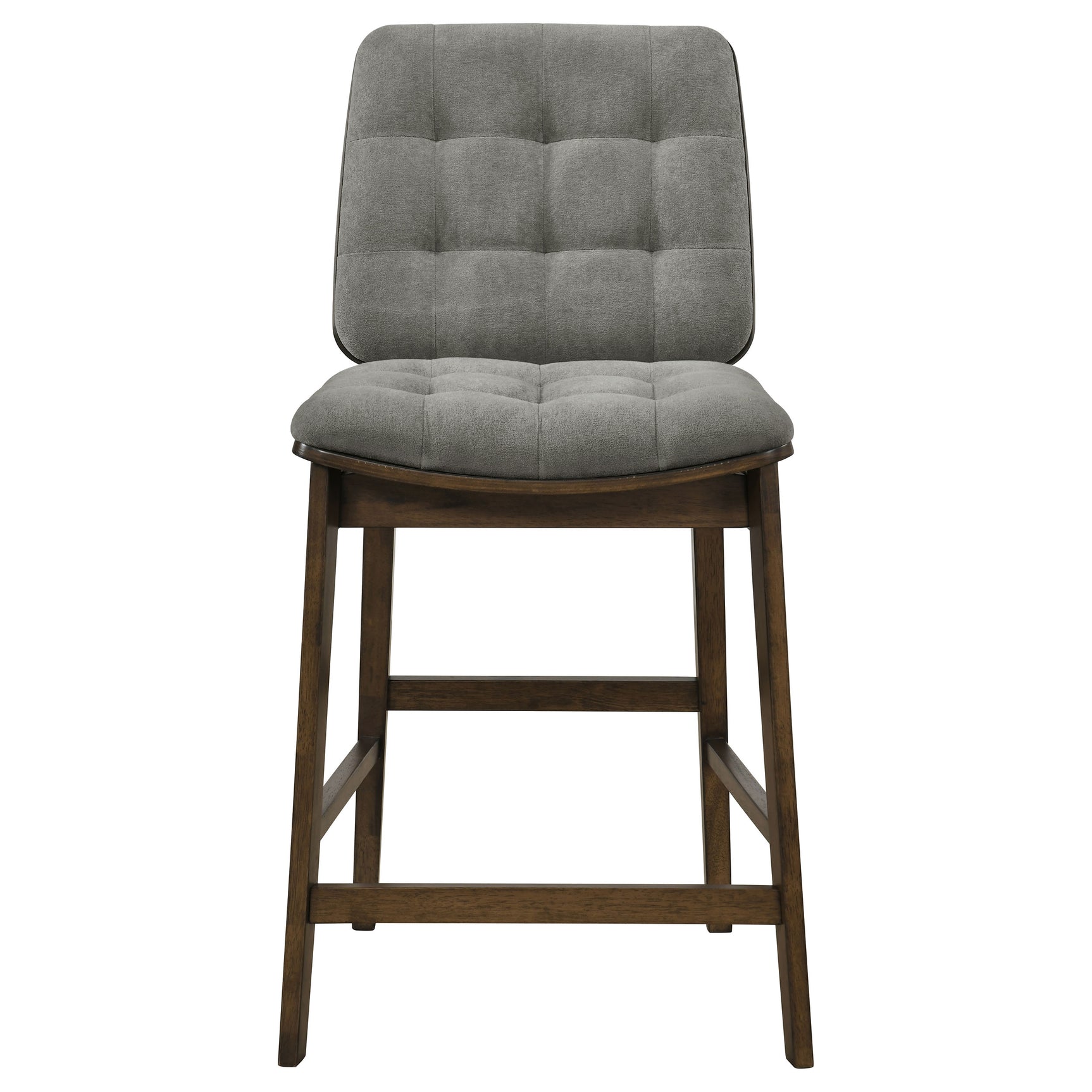 Redbridge Upholstered Counter Chair Grey and Walnut (Set of 2)