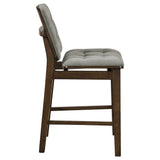 Redbridge Upholstered Counter Chair Grey and Walnut (Set of 2)