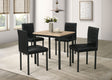 Tampa Furniture Outlet - Coaster - Garza 5-piece Space Saving Rectangular Dining Table Greige Oak - 193980-S5