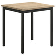 Tampa Furniture Outlet - Coaster - Garza Space Saving Rectangular Dining Table Greige Oak - 193980