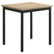 Tampa Furniture Outlet - Coaster - Garza Space Saving Rectangular Dining Table Greige Oak - 193980