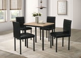 Garza Space Saving Rectangular Dining Table Greige Oak