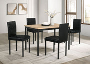 Tampa Furniture Outlet - Coaster - Garza 5-piece Rectangular Dining Table Greige Oak - 193981-S5