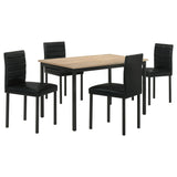Garza 5-piece Rectangular Dining Table Greige Oak