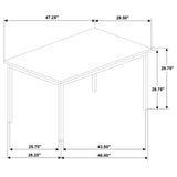 Garza Rectangular 47-inch Dining Table Greige Oak