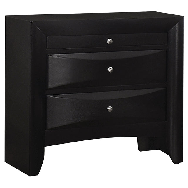 Tampa Furniture Outlet - Coaster - Briana 2-drawer Nightstand Black - 200702