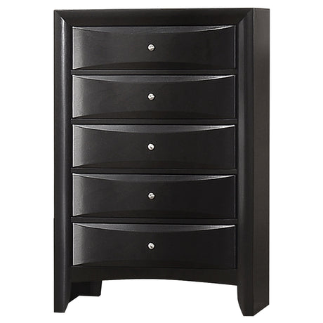 Tampa Furniture Outlet - Coaster - Briana 5-drawer Bedroom Chest Black - 200705