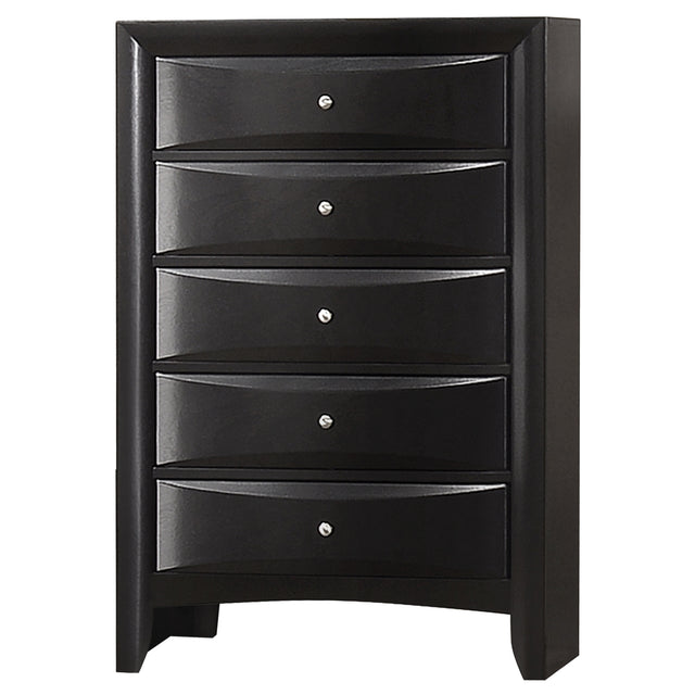 Tampa Furniture Outlet - Coaster - Briana 5-drawer Bedroom Chest Black - 200705