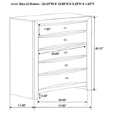 Briana 5-drawer Bedroom Chest Black - Tampa Furniture Outlet