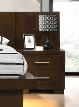 Jessica 5-piece Eastern King LED Bedroom Set Cappuccino - Tampa Furniture Outlet