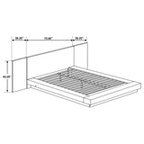Jessica 5-piece Eastern King LED Bedroom Set Cappuccino - Tampa Furniture Outlet