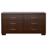 Jessica 5-piece Queen LED Bedroom Set Cappuccino - Tampa Furniture Outlet
