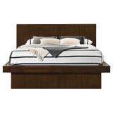 Jessica 5-piece Queen LED Bedroom Set Cappuccino - Tampa Furniture Outlet