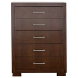 Jessica 5-piece Queen LED Bedroom Set Cappuccino - Tampa Furniture Outlet