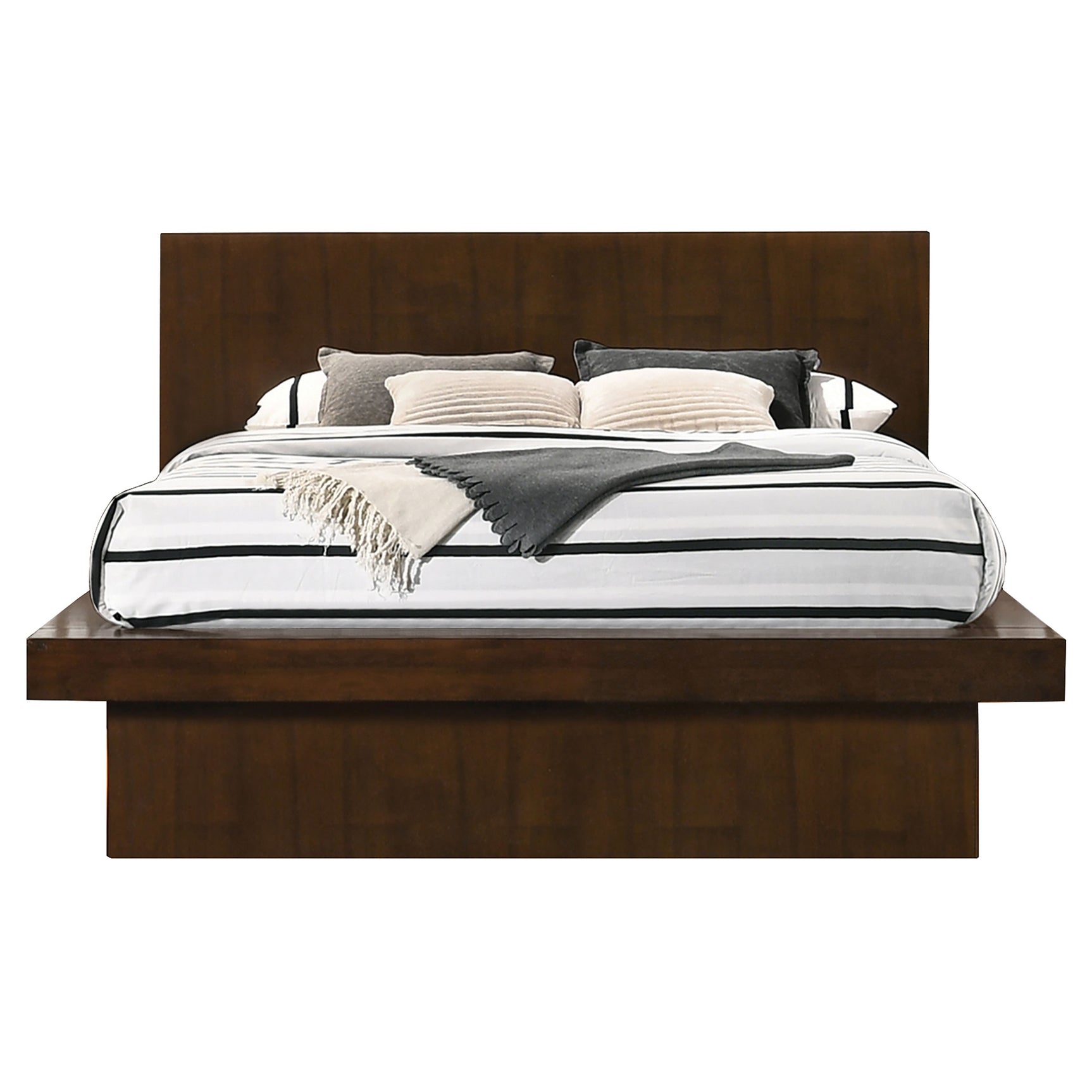 Jessica 6-piece Queen LED Bedroom Set Cappuccino - Tampa Furniture Outlet
