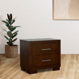 Jessica 2-drawer Nightstand Cappuccino - Tampa Furniture Outlet