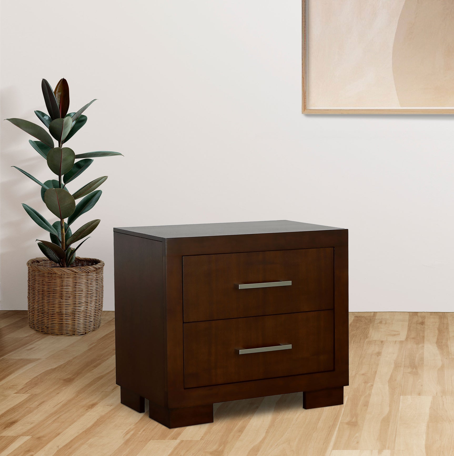 Jessica 2-drawer Nightstand Cappuccino - Tampa Furniture Outlet