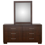 Jessica 6-drawer Dresser with Mirror Cappuccino - Tampa Furniture Outlet