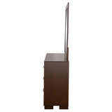 Jessica 6-drawer Dresser with Mirror Cappuccino - Tampa Furniture Outlet