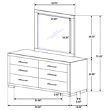 Jessica 6-drawer Dresser with Mirror Cappuccino - Tampa Furniture Outlet
