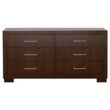 Jessica 6-drawer Dresser Cappuccino - Tampa Furniture Outlet