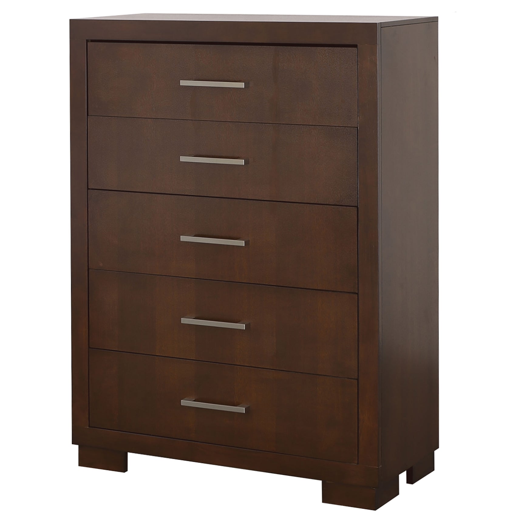 Jessica 5-drawer Bedroom Chest Cappuccino - Tampa Furniture Outlet