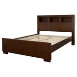 Jessica Eastern King LED Storage Bookcase Bed Cappuccino - Tampa Furniture Outlet