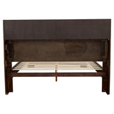 Jessica Eastern King LED Storage Bookcase Bed Cappuccino - Tampa Furniture Outlet