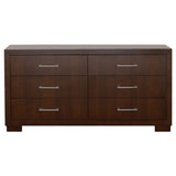 Jessica 4-piece California King Bedroom Set Cappuccino - Tampa Furniture Outlet