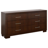 Jessica 5-piece California King Bedroom Set Cappuccino - Tampa Furniture Outlet