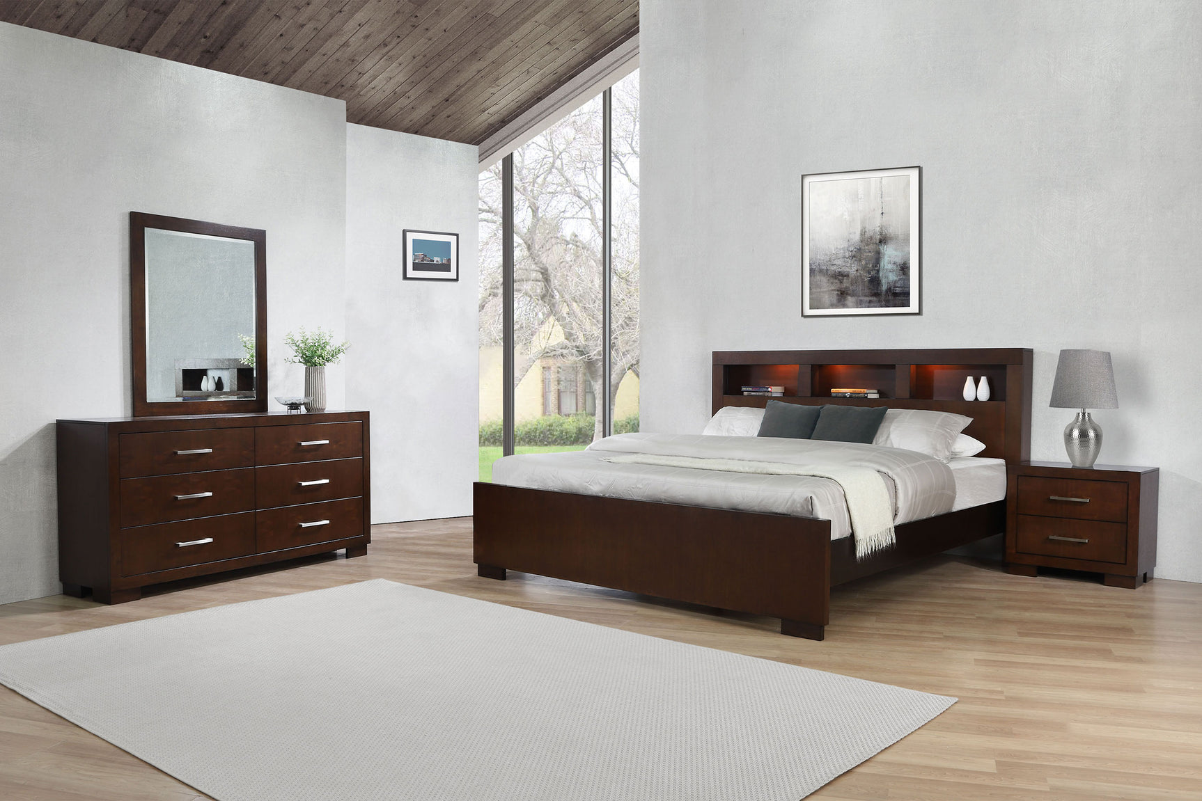 Tampa Furniture Outlet - Coaster - Jessica 4-piece Queen Bedroom Set Cappuccino - 200719Q-S4