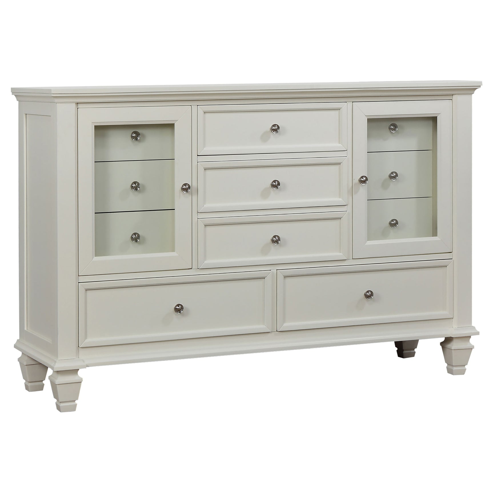 Sandy Beach 4-piece Eastern King Bedroom Set Cream White - Tampa Furniture Outlet