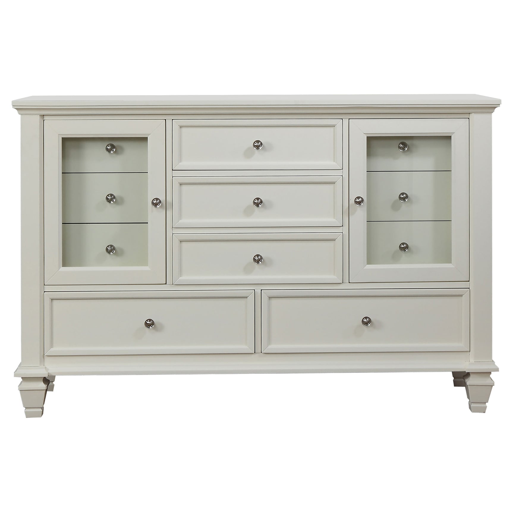 Sandy Beach 4-piece Eastern King Bedroom Set Cream White - Tampa Furniture Outlet