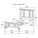 Sandy Beach 4-piece Eastern King Bedroom Set Cream White - Tampa Furniture Outlet