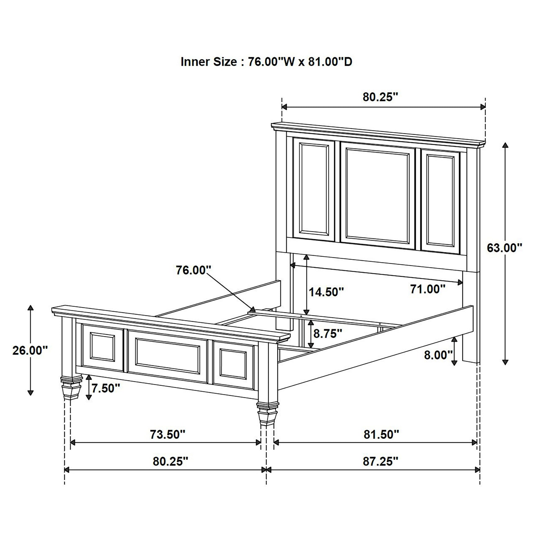 Sandy Beach 5-piece Eastern King Bedroom Set Cream White - Tampa Furniture Outlet