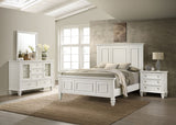 Tampa Furniture Outlet - Coaster - Sandy Beach 4-piece California King Bedroom Set Cream White - 201301KWN-S4