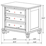 Sandy Beach 4-piece California King Bedroom Set Cream White